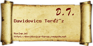 Davidovics Teréz névjegykártya