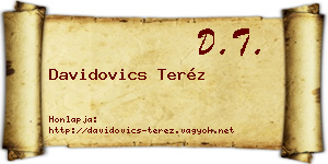 Davidovics Teréz névjegykártya